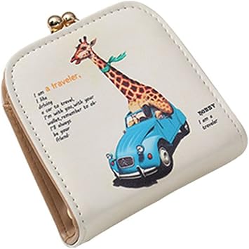 Amazon Co Jp 新入荷品 レディースファッション財布 女性用短式財布鞄カバン レディース用可愛い財布バッグ 女性用小遣い入れの財布 レディース用コイン入れ財布 女性用魚柄財布 レディース用猫柄財布 女性用カー柄財布 レディース用キリン柄財布 女性用puレザー財布