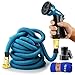 Gada Garden Hose -Expandable Water Hoses Set 8-Way Spray Nozzle - STRONG Lightweight Coil Flex, Collapsible Flexible Expanding Three LAYER Latex in Pocket (75ft)