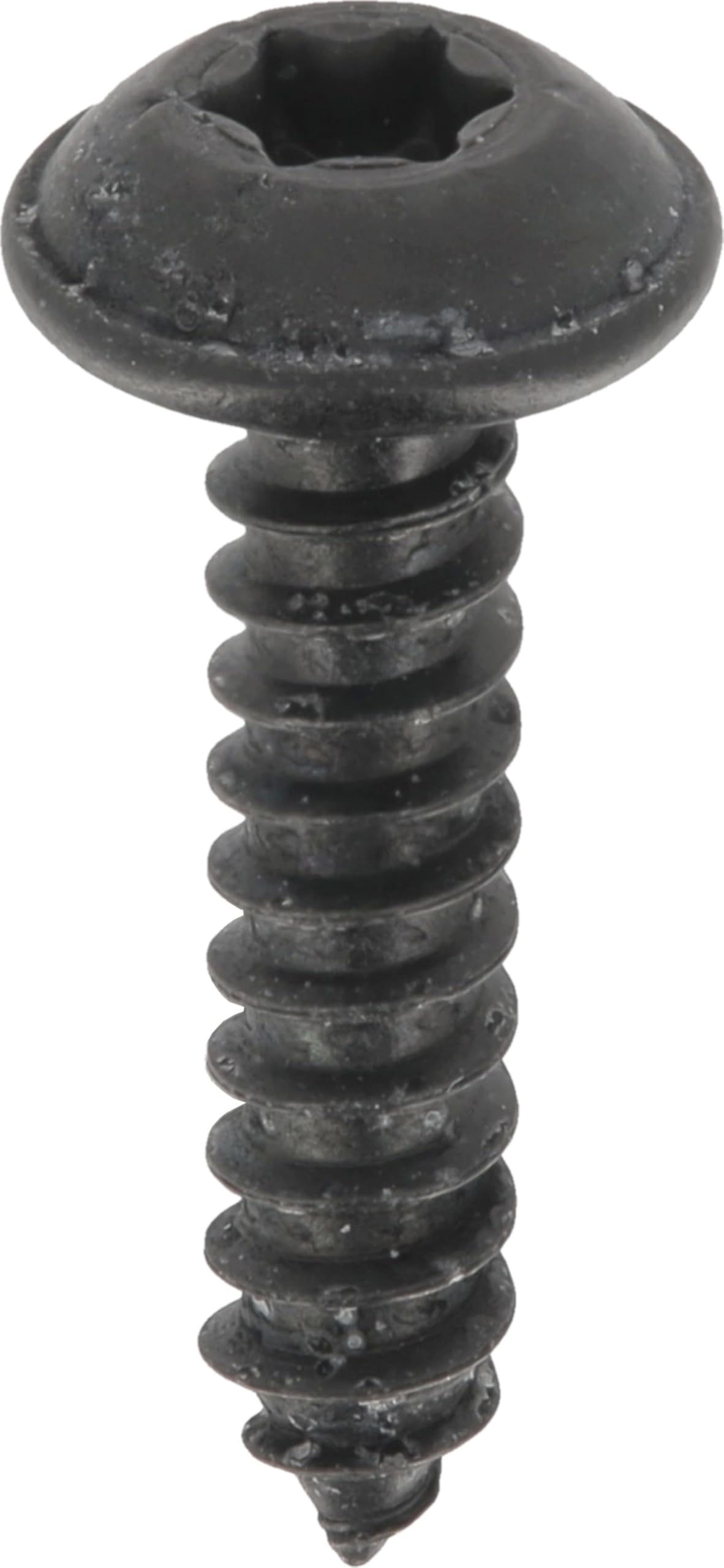 RLX Torx Wide Round Head Sheet Metal Screws in Bag, 4.2 mm x 19 mm, NFE 25-655, Black Zinc Pack of 30