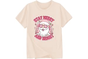 GOENGMO Toddler Girl Christmas Shirt Kids Ugly Xmas Tshirt Cotton Short Sleeve Tee Top 2-10 Years