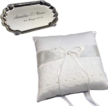 cojin anillos boda amazon