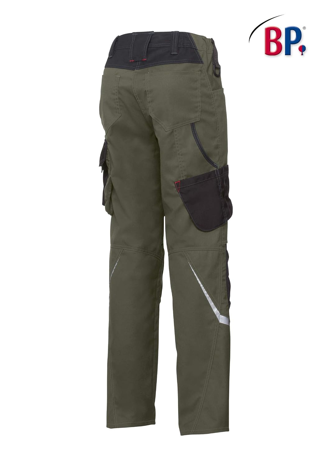 BP 1798-720-13 Bib & Brace, Stretch Braces With Clip Fastenings, 305,00 G/M², Reinforced Cotton, Royal Blue/Night Blue, Size 33L - Image 3