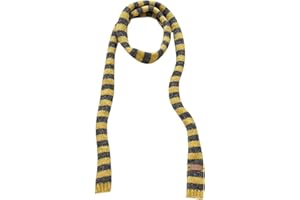 ljhnba Stylish Striped Knit Neckwear for Women, Adjustable Size Photo Props Small Detail Multicolored Scarf Striped Scarf