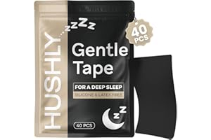 HUSHLY Medical Wrap Tape XL (40 Pcs - 1.5 Months) - Hypoallergenic, Latex-Free, Medical Grade Adhesive for Rest & Recovery, Self-Adherent Wound Care First Aid Tape for Men & Women