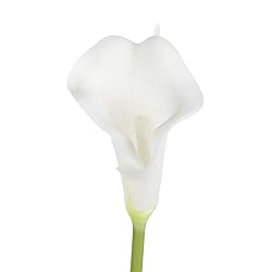 Pure Garden, Artificial Calla-Lily with Stems-Real