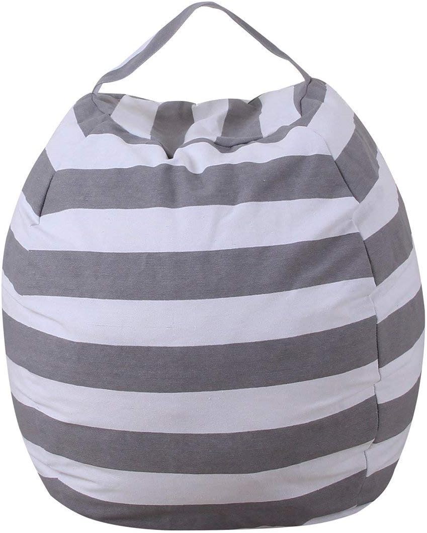 PICTURESQUE Canvas Storage Bag Organizer Bag for Stuffed Animal Plush Toy Clothes Quilts Bean Bag Chair Cover Without Filler