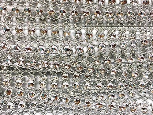 Silver Round Design Plastic Bling Trim Craft Trim Multipurpose Cake Trimming 8 Yards