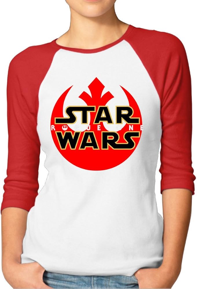 Rebel Alliance Rogue One Starbird3 Women's Hot Topic 100% Cotton 3/4 Sleeve Athletic Baseball Raglan Sleeves T-Shirt