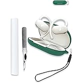 Case for Soundcore by Anker V20i Earbuds, Soft Silicone Protective Portable Scratch Shock Resistant Shell with Cleaner Kit & Carabiner & Lanyard,Green