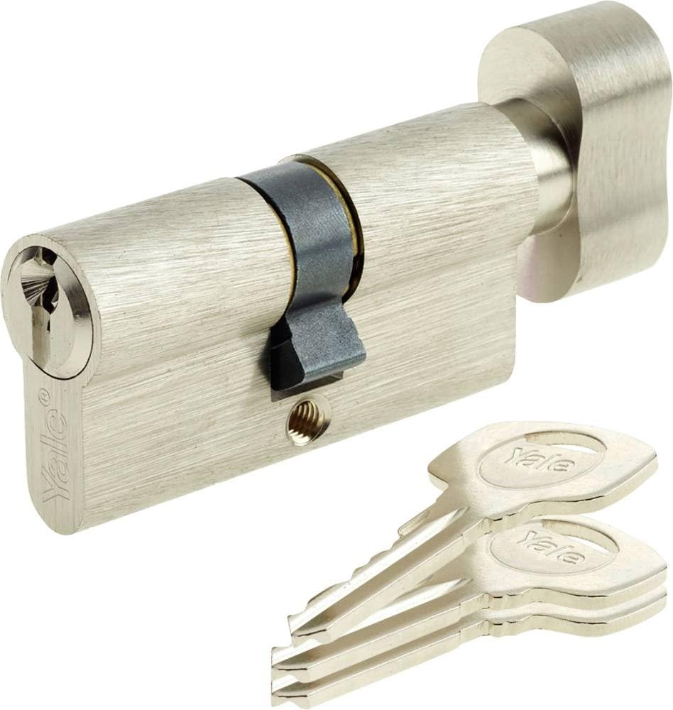 Yale Profile Knob Cylinder Series 250 Length 30/30 mm Matt Nickel-Plated