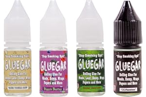 Caligars GlueGar Natural Rolling Glue for Woods, Papers, and Cigar Wraps - Flavored Adhesive Cigar Glue and Sealer, Easy to Use Plant Based Glue Sticks- 10 ML Squeeze Bottle (8 Pack Warped Watermelon)