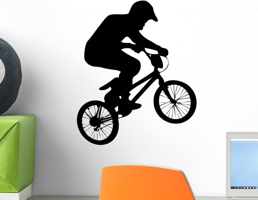 Wallmonkeys BMX Wall Decal Peel and Stick Graphic (12 in H x 10 in W) WM195807