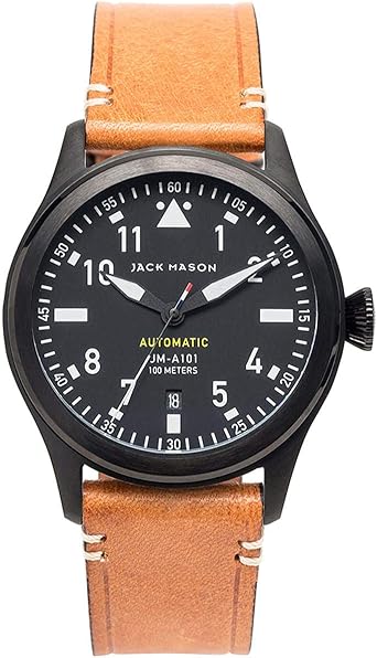 Jack Mason reloj automático para hombre correa de cuero ...