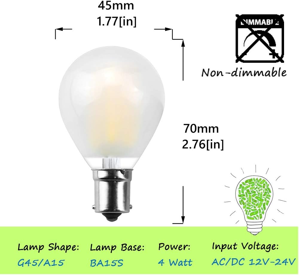 Amazon Com Bonlux 12v 24v 1156 Rv Vanity Led Light Bulb 4w 1383 1141 20 99 Ba15s Led Vanity Mirror Replacement Bulb Daylight 6000k For Car Camper Trailer Boat Marine Anchor Interior Light 4 Pack Automotive