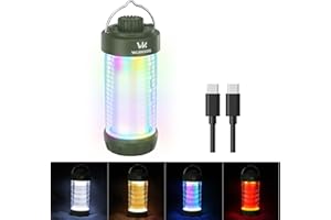 Wurkkos CL01 Camping Lantern Rechargeable, 550LM Waterproof Tent Light with Magnet Base, Up to 300H Runtime, Led Lantern with RGB light, Emergency Camp Light for Power Outages,Hurricane,Hiking,Camping
