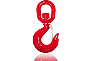 AYAYGD 5 Ton Swivel Lifting Hook, Heavy Duty Crane Swivel Hook with Safety Latch, 11000 lbs Rotating Hoist Hooks Swivel Eye Sling Hook, Universal G80 Swivel Chain Hooks for Lifting Chains