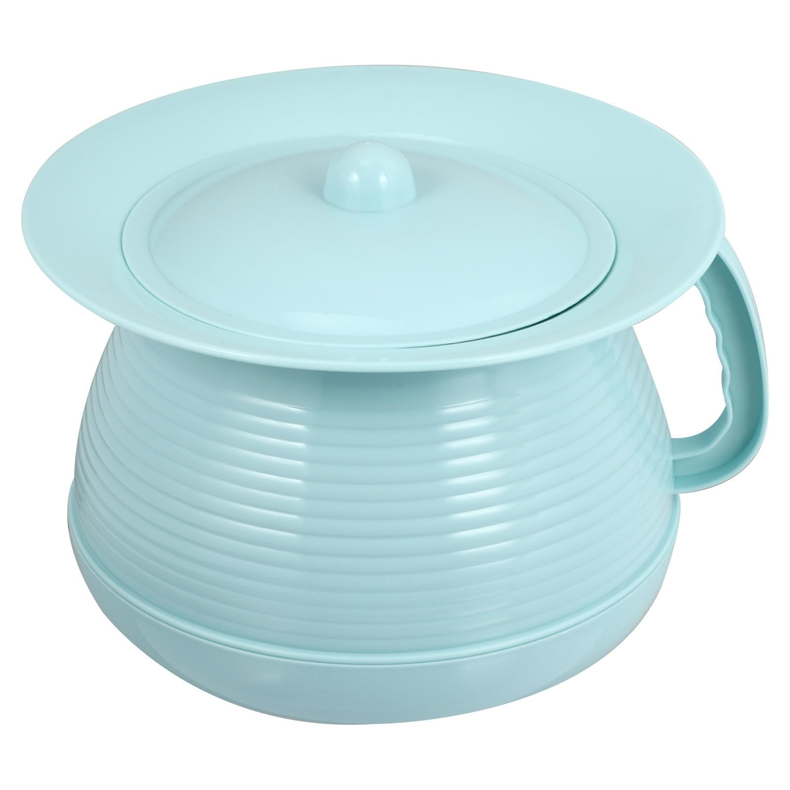 Tomaibaby Portable Urine Pot with Lid - Lightweight Plastic Bed Pan for Adults and Children - Spill Resistant Spittoon for Home and Travel - 8.3 Inch Compact Size