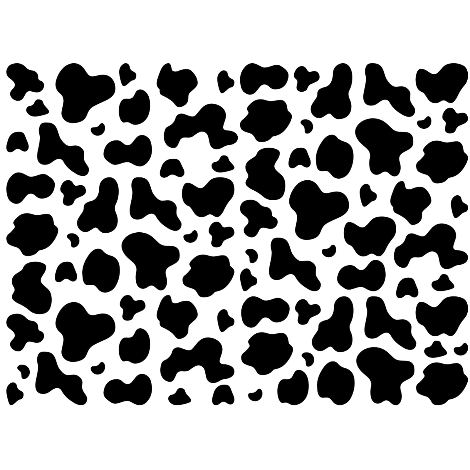 84 Pcs Cow Print Decor Wall Decal, Cheetah Spot Animal Print Wall Stickers, Removable Vinyl DIY Dalmation Spots Art Wall Mural for Bedroom Living Room Nursery Door Tile Black