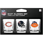 Denco Chicago Bears 3 Pack Shot Glass Set