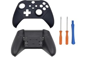 Hzxkqmil Housing Shell Replacement Case Faceplate & Bottom Panel for Xbox Elite Wireless Controller Series 2 (Black)