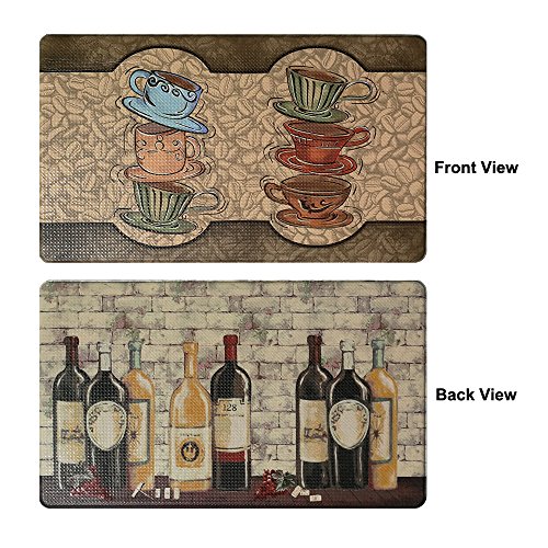 Art3d Premium Reversible Memory Foam Kitchen Mat AntiFatigue Chef Mat