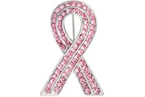 GFLPO Breast Cancer Pin Crystal Rhinestone Breast Cancer Awareness Pin Pink Ribbon Pins Charity Event Favors Supplies Decorations Breast Cancer Awareness Accessories for Women Girls