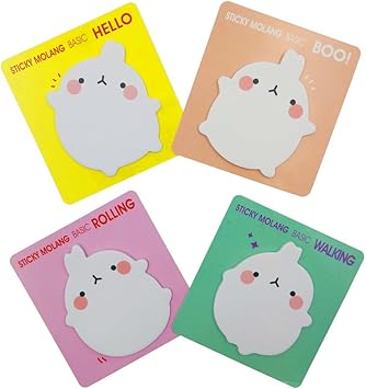 Amazon にじ 屋 ポストイット ノート 可愛い ラビット ４冊１セット 付箋 韓国 貼り付け 手書きモデル 付箋 文房具 オフィス用品