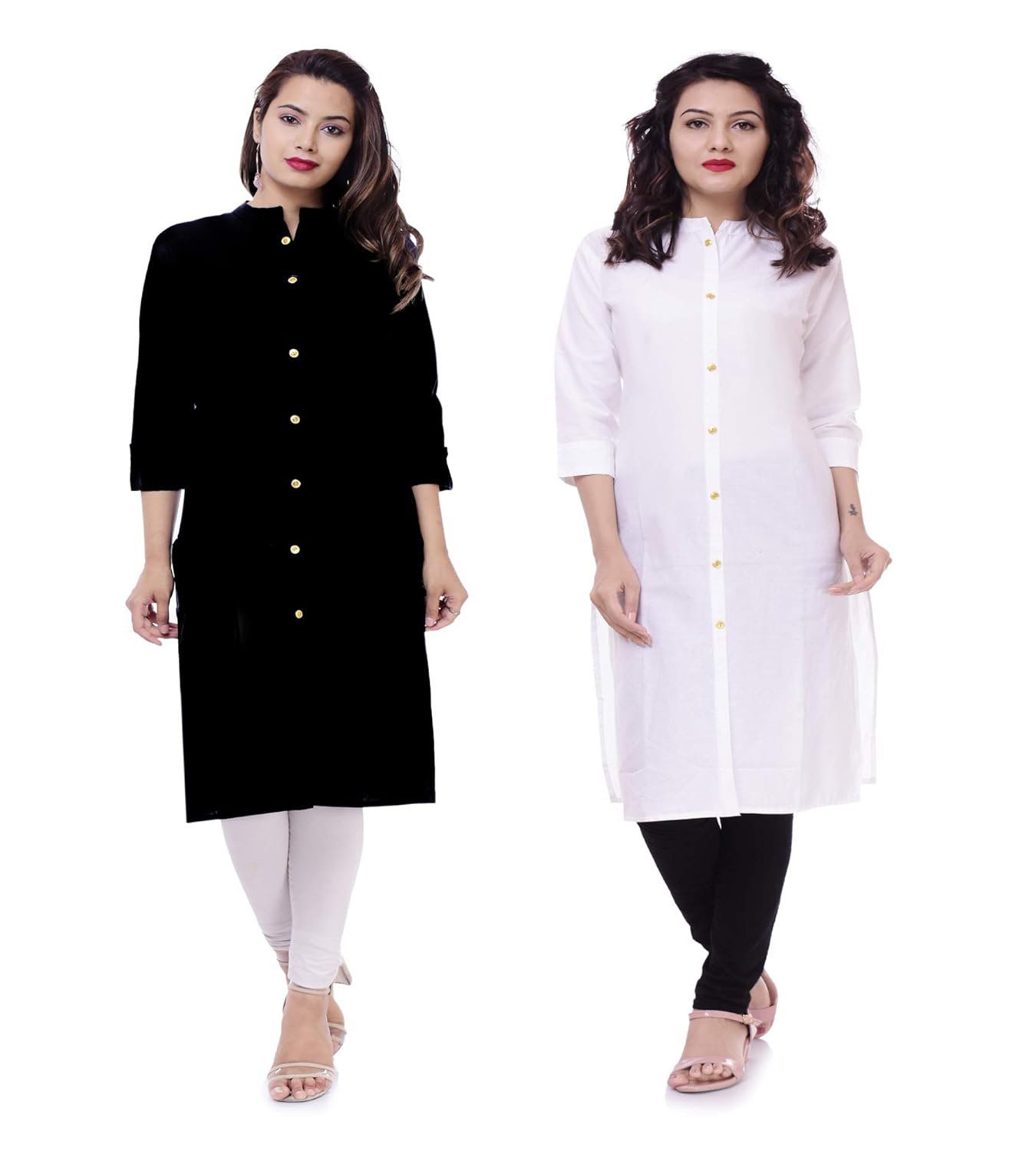 white kurta black jeans