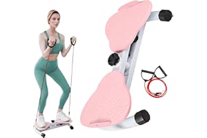 RTFLYKAY Twisting Waist Machine, Waist Twister Machine with Resistance Bands - 300 lbs Weight Capacity, Noiseless Aerobic Waist Sculptor Twist for Belly Fat Loss, Home Gym Equipment for Women/Men