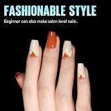 TOMICCA Coffin Short Nail Tips 192Pcs 12 Sizes Half Matte Full Cover Clear view 8