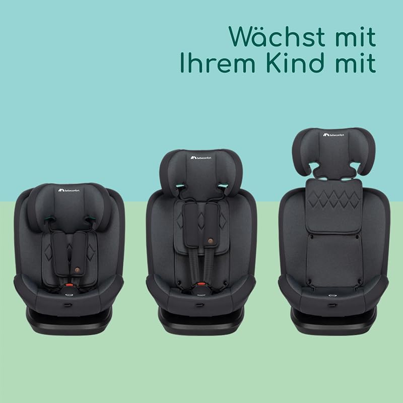 EverFix i-Size ISOFIX Kindersitz, 76–150 cm, Tinted Black