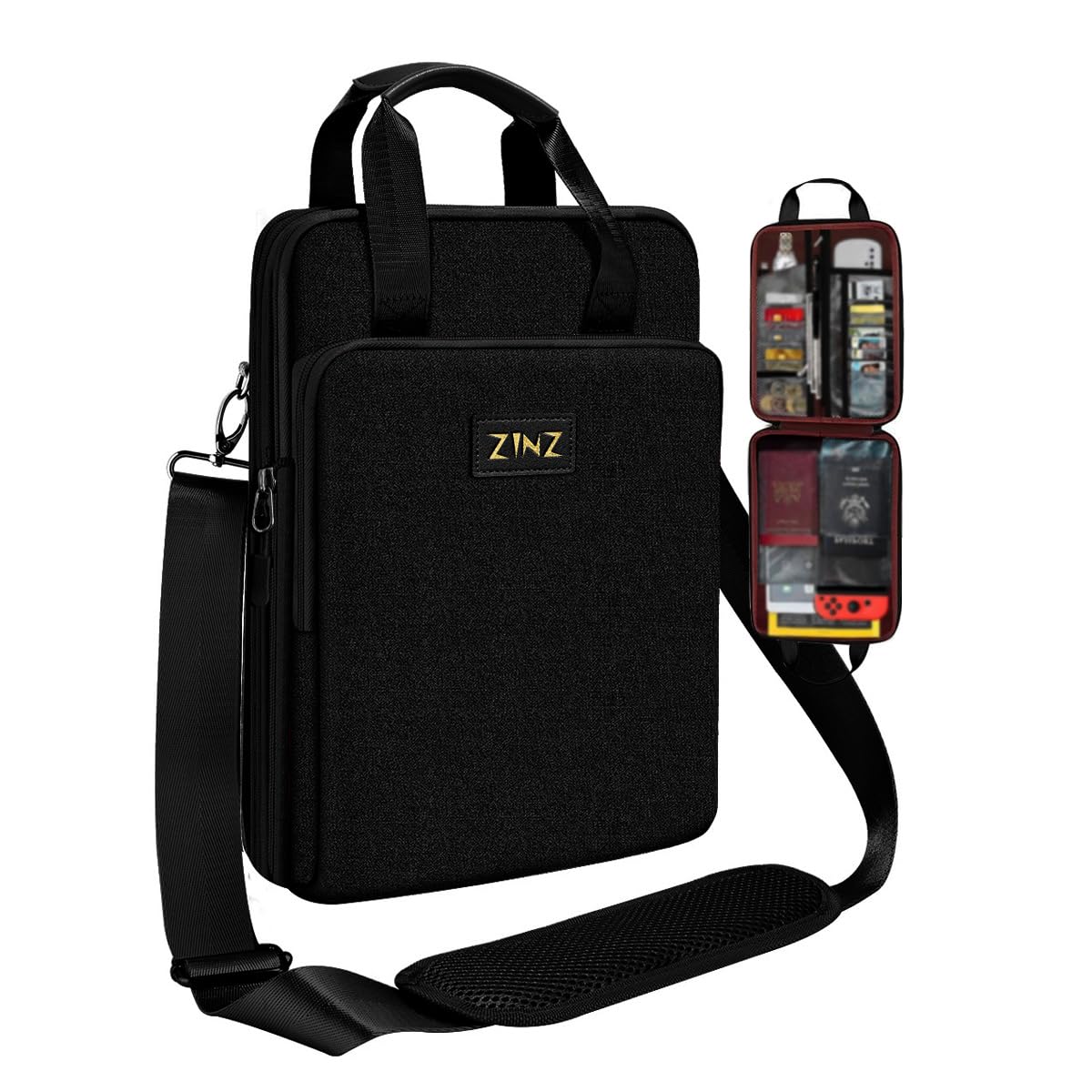 ZINZ Laptop Case 12.9 13 Shoulder Bag, Expandable Handbag with Valuables Compartment Compatible with MacBook Air/Pro/Neo 13" M5/M4/M3/M2/M1, iPad 12.9/13/11, Water-Resistant & Shockproof,B02K01