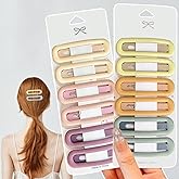 YOBEYI French Hair Barrettes, 12 Pcs Big Snap Matte Finish Hair Clips for Styling Accessories - Macaron Color, Hold Thick Hair Perfectly in Place, Decorative Hair Clips for Women Girls