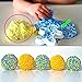 MUUYIYA Styrofoam Foam Balls - 8 Pack Colorful Foam Beads for Slime 0.08-0.35 Inch Plus Bonus Fruit Slice - Fit for Kid's Creative Arts Crafts