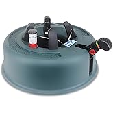 Top Treasures Christmas Tree Stand With Water Reservoir and Fast Clamp - Fits 6ft Tree with 5" Diameter - Equipped with a Wat