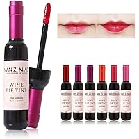 SOVONCARE MANZIMIAO 6 Colors Matte Liquid Lipstick, Wine Lip Tint Waterproof Natural Long Lasting Lip Gloss Mini Make Up Lip