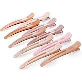 FRAMAR Neutral Creaseless Hair Clips, Hair Styling Clips - 10 Pack | Professional Salon Hair Clips for Styling Sectioning,Hair Clip For Sectioning,Hair Sectioning Clips,Prevents Creases Or Dents