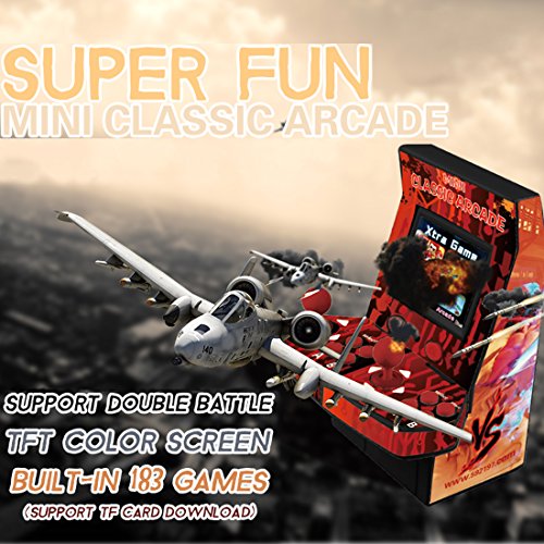 Symfury Mini Arcade Game Kids 183 Video Game Handheld Retro Machine 2 Joystick for Boys Adults Family 2.8" 16 Bit Classic Basketball with Games Download Toys Portable for Travel (New Battle Version)