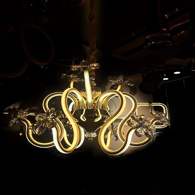 SG Enterprises Gorgeous Looking Antique Style Decorative Glass Wall Hanging Chandelier with 9 Lamps(White)