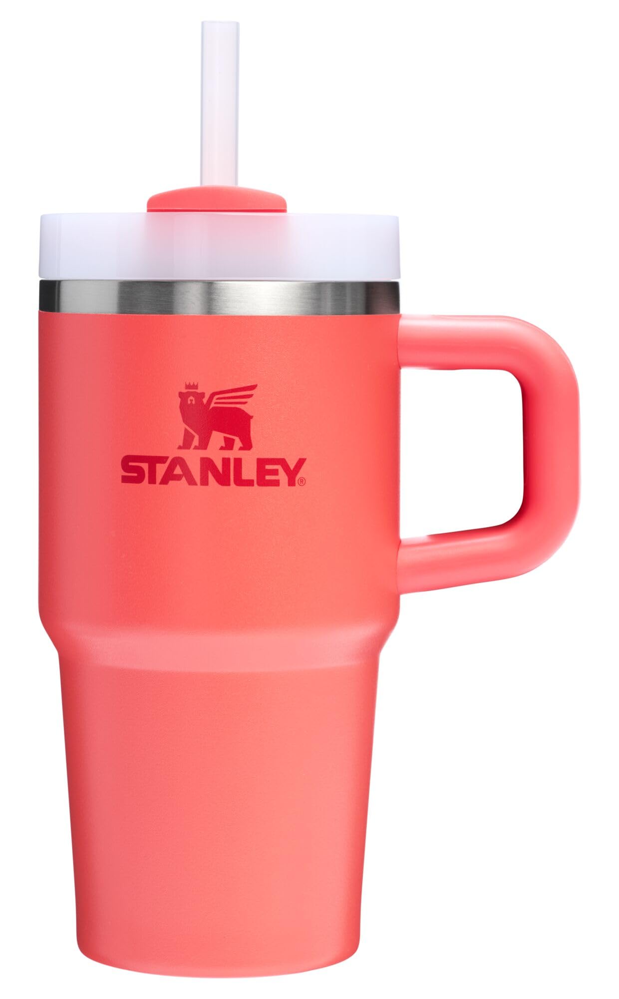 Photo 1 of Stanley Quencher H2.0 Tumbler with Handle and Straw 20 oz | Flowstate 3-Position Lid | Cup Holder Compatible for Travel | Insulated Stainless Steel Cup | BPA-Free | Hot Coral