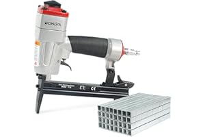 Dongya 7116BL Upholstery Stapler-22 Gauge1/4-Inch to 5/8-Inch 3/8'' Crown C Crown Long Nose Stapler Air Stapler Kit with 10,0