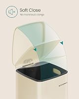SONGMICS Kitchen Bin 8-Gallon 30 L Stainless Steel Pedal with Inner Bucket view 5