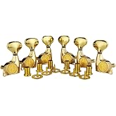 Guyker Guitar Machine Heads (3L + 3R) &ndash; 1:21 Sealed Tuning Key Pegs Tuners Set Replacement for ST TL SG Style Electric or Acoustic Guitars &ndash; Gold