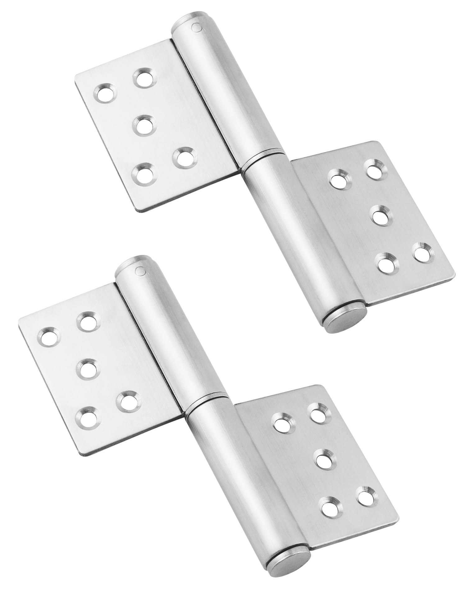 QWORK® 2 Pack Lift Off Hinges, Stainless Steel Heavy Duty Door Hinges for Internal & External Doors (5 Inch)