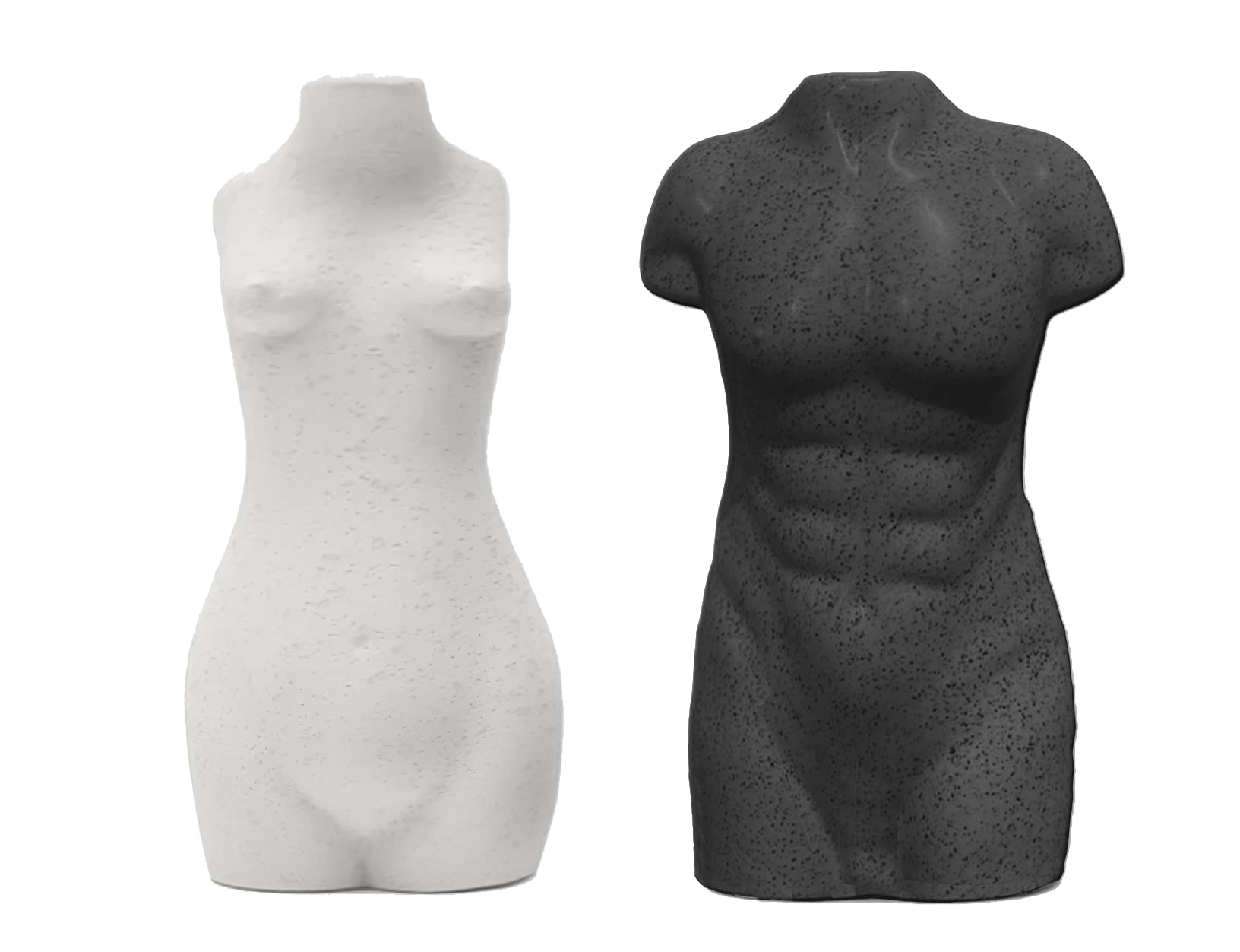 FISURA Funny Salt and Pepper Shaker Set Salt and Pepper Shaker Set Salt and Pepper Shaker Ceramic Dimensions: 5cm x 5cm x 12cm (Body, Black and White)