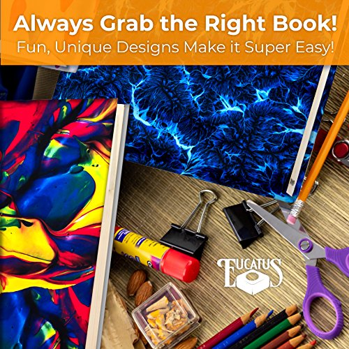 image for Eucatus Jumbo, Stretchable Book Cover Art Designs 3 Pack. Fits Most Ha