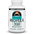 Source Naturals Mega-GLA 300 - Borage Seed Oil That is Hexane-Free - 120 Softgels