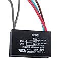 Wadoy CBB61 5 Wire Ceiling Fan Capacitor Compatible with New TECH 5+5+5uf 50/60Hz 250VAC
