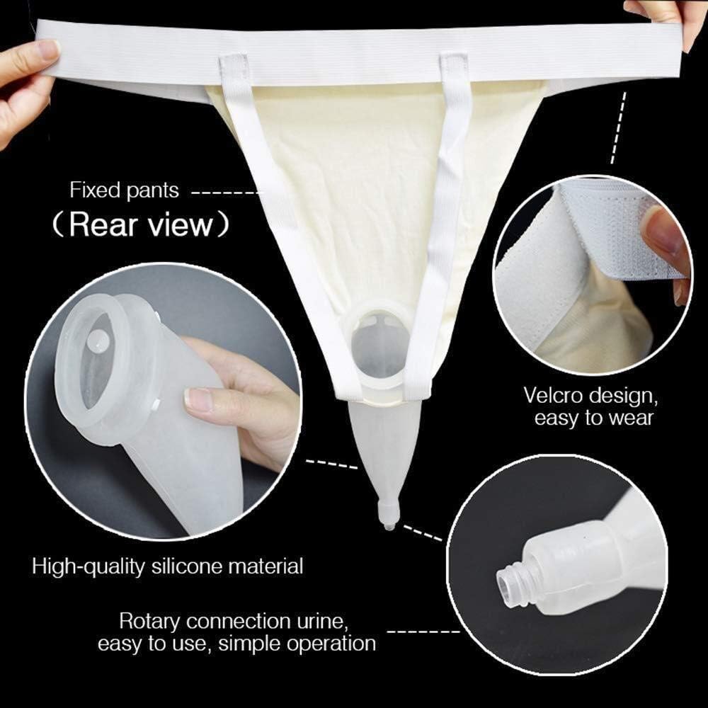 DYBB Portable Urine Collector Wearable Urinal Reusable Incontinence Pants with Two 1000ml Urinal Bag for Man/Woman & Elderly,Men 0102 (Color : Women): Home & Kitchen