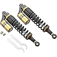 GZYF Pair 400mm Motorcycle Shocks Air Shock Absorbers, ATV Shock Absorbers Suspension Universal for HONDA for Suzuki for Yamaha for Kawasaki ATV Go Kart Quad Dirt Sport Bikes Black & Gold